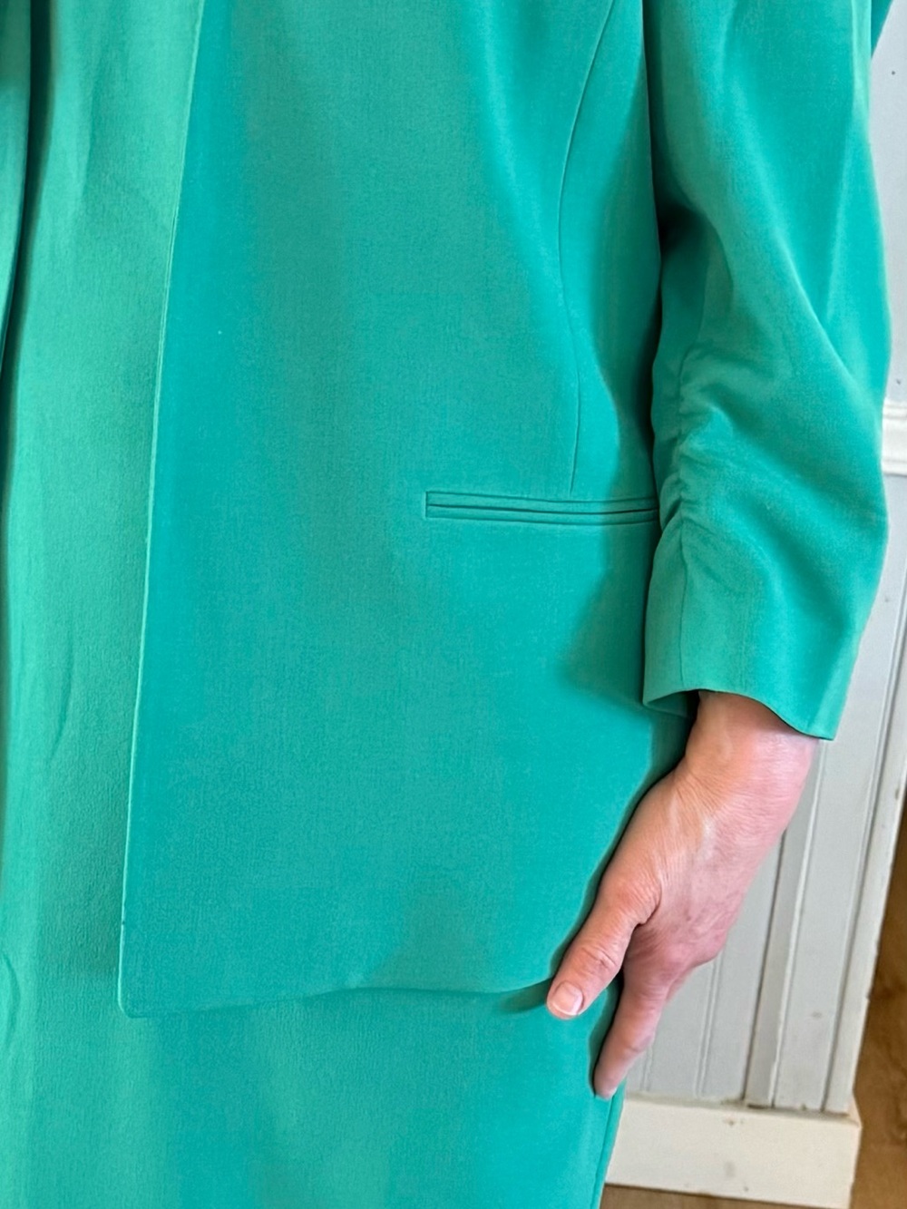 Kasper Teal Green Midi Dress and Jacket Set - Picture 2 of 2